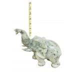 ELEPHANT FROM CHINA CARVED JADE 7" H X 8" L