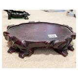 FOOTED WOOD PEDESTAL