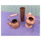 COPPER TEAPOT, PITCHER, VASE