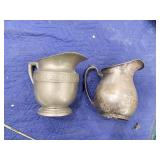 RAISED DESIGN PITCHER AND CREAMER
