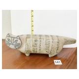 LISA LARSSON - USA 12" L X 3.5" H POTTERY CAT