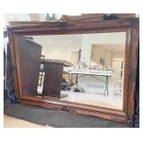 IMPRESSIVE BEVELED GLASS MIRROR DOUBLE BORDER 47"
