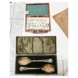 SHEFFIELD ENGLAND SERVING SPOONS IN BOX 9"