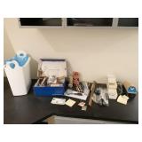 ELECTRIC PENCIL SHARPENER, ORGANIZER BINS, RULER,