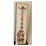 SIGNED GIRAFFE PICTURE FRAMED