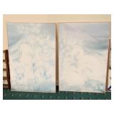 SUZANNA MARIE NEW PAINTING 2 SECTIONS FRAMED