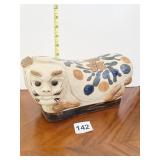 ANTIQUE ASIAN CIZHOU POTTERY CAT BED WARMER - SEE
