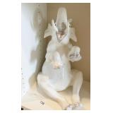 HAPPY ELEPHANT FIGURE W/ TRUNK UP AND MOUTH OPEN