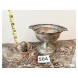 PEDESTAL STERLING PEDESTAL DISH AND 7 MINI