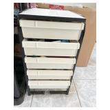 ORGANIZER W/ 5 DRAWERS AND WHEELS PLUS MAGNIFIER