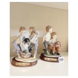 DI VINCI COLLECTION 2 PORCELAIN FIGURINES
