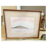 HALLAKALA AT SUNRISE, WATERCOLOR BY MARINA BEEBE