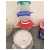 PLASTIC WARE BOWLS AND LIDS