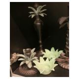 CANDLESTICKS INCL. PALM TREE DESIGN