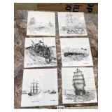 PACIFIC CERAMICS HAWAII 6 DECORATIVE TILES