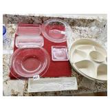 TWO MATCH GLASS SERVING DISHES TUPPERWARE 6