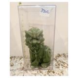 VINTAGE GREEN WAX FOO DOG CANDLE
