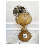 AMBER OIL LAMP 9 INCHES HIGH