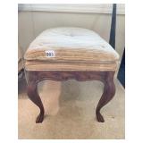 TURNED LEG VANITY STOOL 15" H X 20" W X 15" D