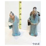 VINTAGE CHINESE MUD MEN 5 INCH HEIGHT GLAZED
