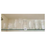 CROSS DESIGN CRYSTAL VASE, TUMBLERS ETC.