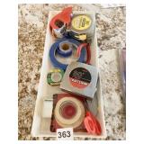TAPE MEASURE AND TAPE H PARFUM BOTTLE W/O STOPPER