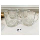 CLAIM JUMPER GLASS MUGS, SOUP BOWL, GIBSON PLATE