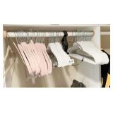 NO SLIP HANGERS, 24 WHITE, 12 W/ SKIRT HANGERS,