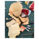 MICROFIBER CLEANING NEW SET, LIGHT BULBS, BUCKET,