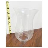 2 GLASS ETCHED SHADES 7" H X 2.25" D