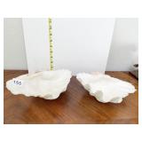 TWO LARGE CLAM 10" X 6.5" SHELLS