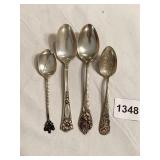 4 STERLING SPOONS