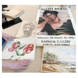 GALLERY PICTURE, FLOWERS, DRAWING READING TO