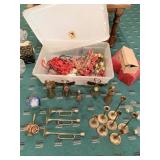 BRASS CANDLE HOLDERS, DECORATIONS