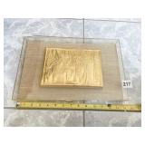 CARTOUCHE PANEL 1976 IN SHADOW BOX 8" X 5.5" -