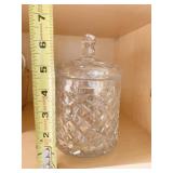 POLAND LED CRYSTAL CANDY/BISCUIT JAR 7" H X 3.5"
