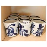 HANDLESS, YUNMI JAPANESE TEACUPS 4" H SET OF 7