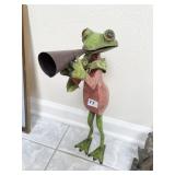 FROG METAL W/ MEGAPHONE 17" H