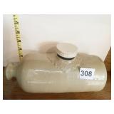 BLAZED POTTERY FOOT WARMER 9 AND 1/2 INCHES ONE