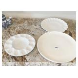 CALIFORNIA USA 2 PC. EGG PLATE 10 INCH DIAMETER,
