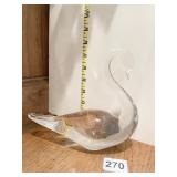 SIGNED MARCOLIN SWEDEN ART GLASS CRYSTAL SWAN