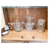 CRYSTAL GLASS DOUBLE HANDLED ICE BUCKET, APPLIED