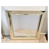 WINDSOR ART 24" X 24" SHADOW BOX BRASS MIRROR