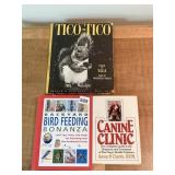 BOOKS INCLUDING BACKYARD BIRD FEEDING, K-9