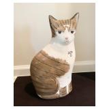 GLAZED CAT APPROX. 14" H