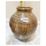 11" GLAZED POTTERY VASE