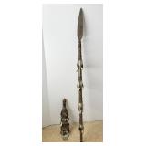 ASMAT WARRIOR SPEAR 36" L W/ TEATH AND STONE