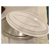 LARGE FISH SERVING TRAY & OTHER LARGE TRAY