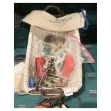 BASKET WITH HAR BRUSHES, NECK BRAC, STERILE PADS,