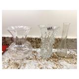 GLASS VASES, STEAMER BASKET, EGG COOKING PAN